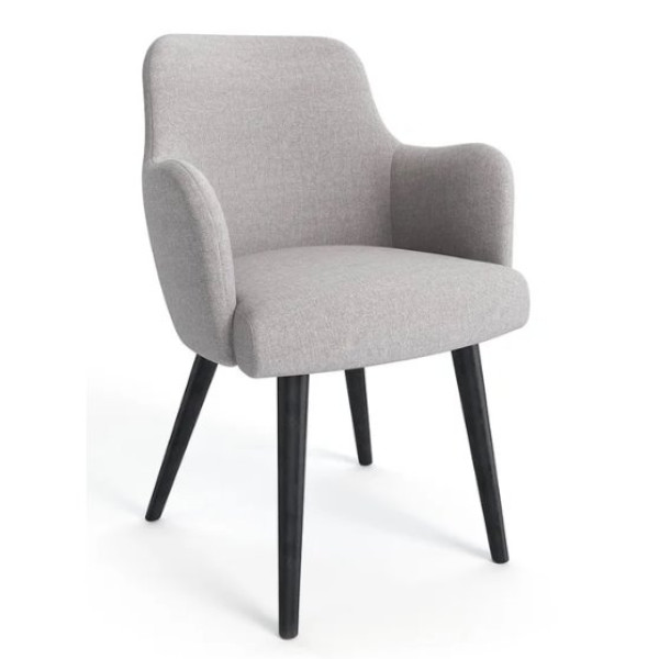 Reggie Armchairs Black Legs Grey