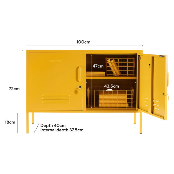 mustard made lowdown locker mustard LO MU internal dimensions